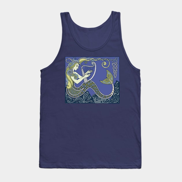 Mermaid Harpist Tank Top by Greyhand